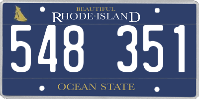 RI license plate 548351