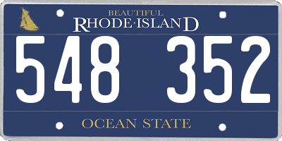 RI license plate 548352