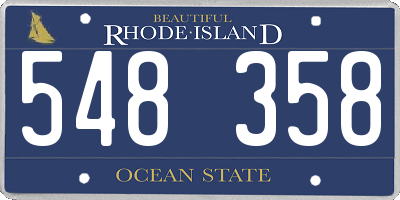 RI license plate 548358