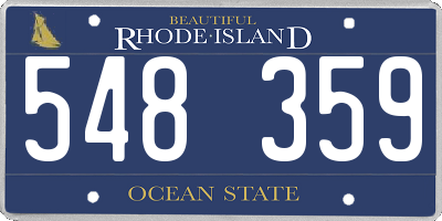 RI license plate 548359