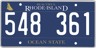 RI license plate 548361