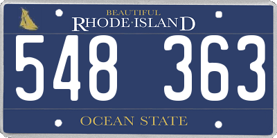 RI license plate 548363
