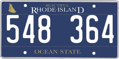 RI license plate 548364