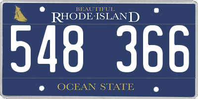 RI license plate 548366