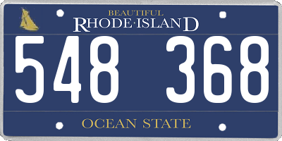 RI license plate 548368