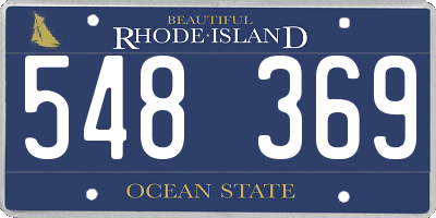 RI license plate 548369