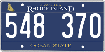 RI license plate 548370