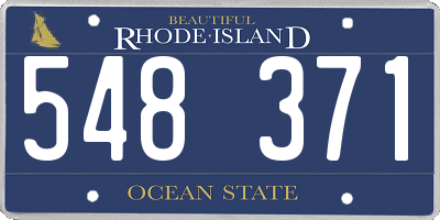 RI license plate 548371