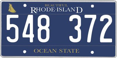 RI license plate 548372