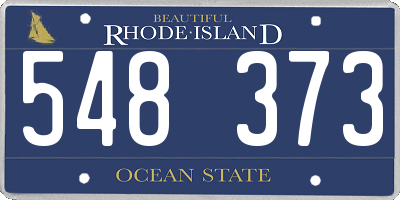RI license plate 548373