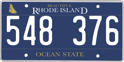 RI license plate 548376
