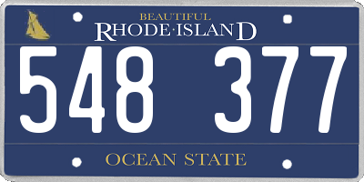 RI license plate 548377