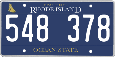 RI license plate 548378