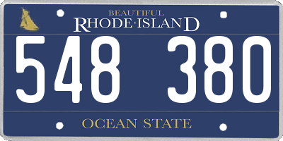 RI license plate 548380