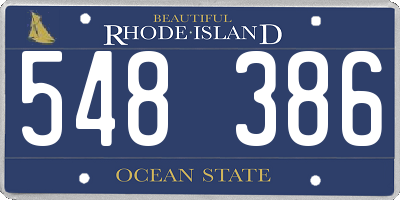 RI license plate 548386