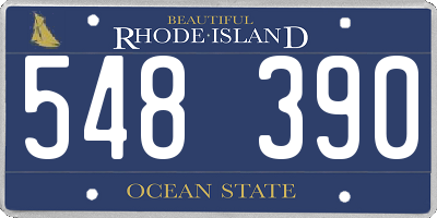 RI license plate 548390