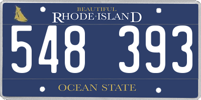 RI license plate 548393