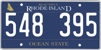 RI license plate 548395