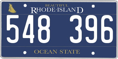 RI license plate 548396