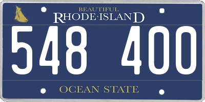 RI license plate 548400