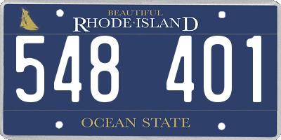 RI license plate 548401