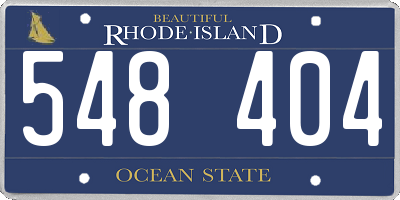 RI license plate 548404