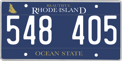 RI license plate 548405