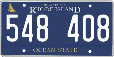 RI license plate 548408