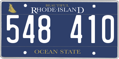 RI license plate 548410