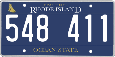 RI license plate 548411