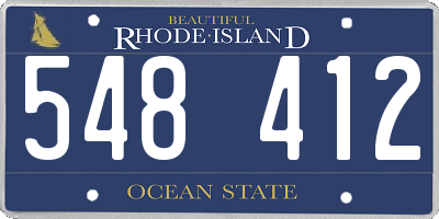 RI license plate 548412