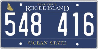 RI license plate 548416