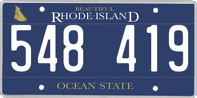 RI license plate 548419