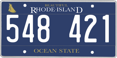 RI license plate 548421