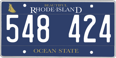 RI license plate 548424