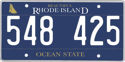 RI license plate 548425
