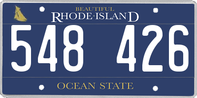 RI license plate 548426