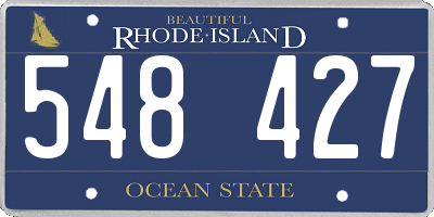 RI license plate 548427