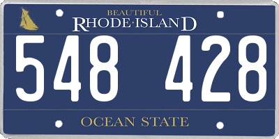RI license plate 548428