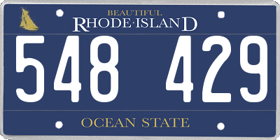 RI license plate 548429