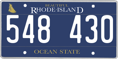 RI license plate 548430