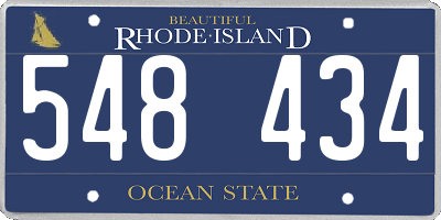 RI license plate 548434
