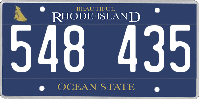 RI license plate 548435