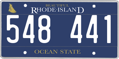 RI license plate 548441