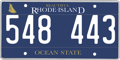 RI license plate 548443
