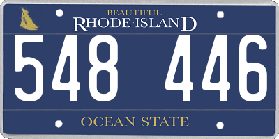 RI license plate 548446