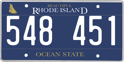 RI license plate 548451