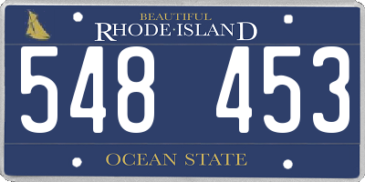 RI license plate 548453
