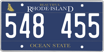 RI license plate 548455