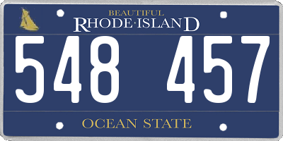 RI license plate 548457
